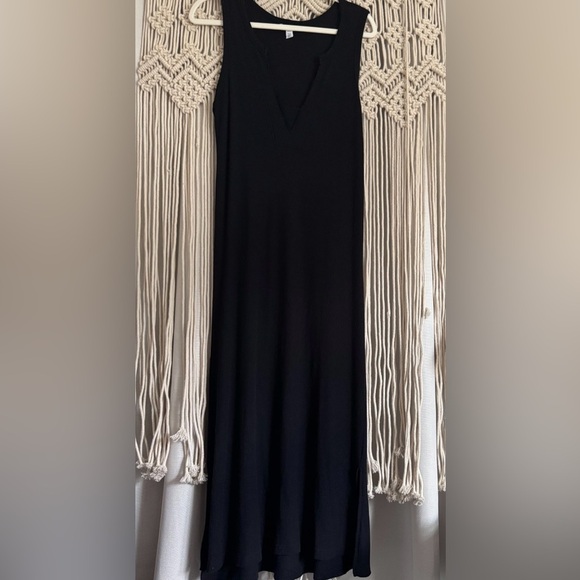 Tribal Dresses & Skirts - Tribal Jeans Black Waffle Knit Maxi Dress Medium GUC